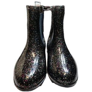 Crewcuts By J. Crew Girls Size 3 Kids Navy Glitter Sparkly Rain Boots